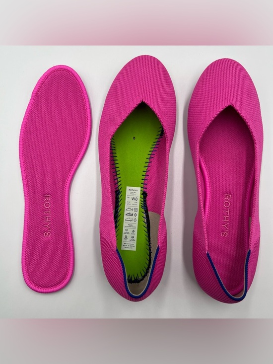 Rothy's The Flat Women's Slip-On Shoes Dragon Fruit Sz 8 - Picture 7 of 8